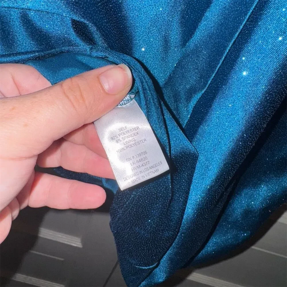 Honey and Rosie Women's XS Teal‎ Glitter Mini Dress Party Cocktail